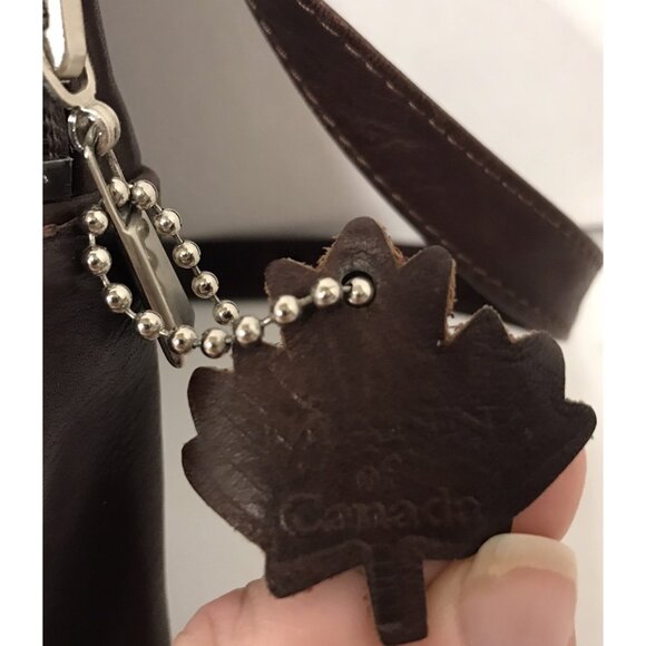 EUC Brown Leather Leather By Mann Bag Purse Made in Canada Handbag - Picture 6 of 7